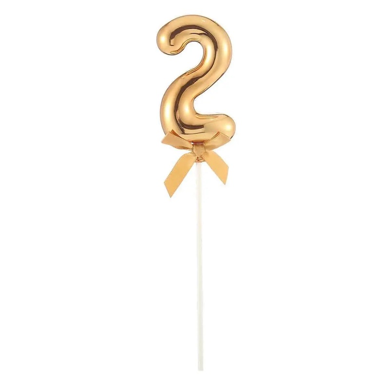 Cake Topper Number '2' - Gold