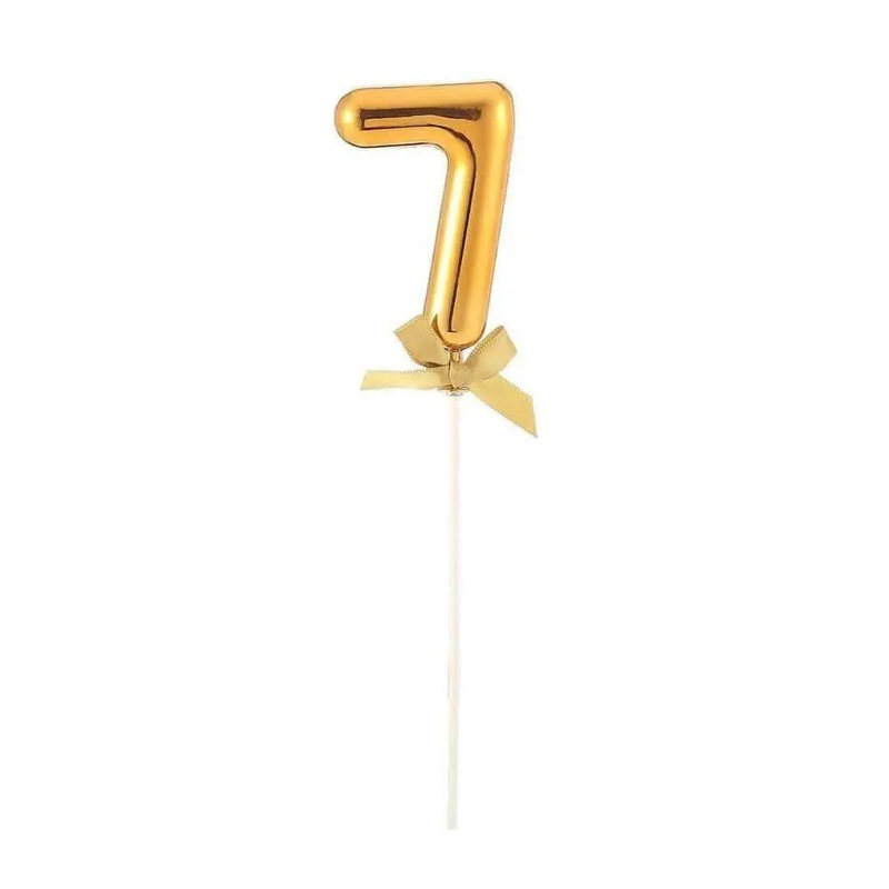 Cake Topper Number '7' - Gold