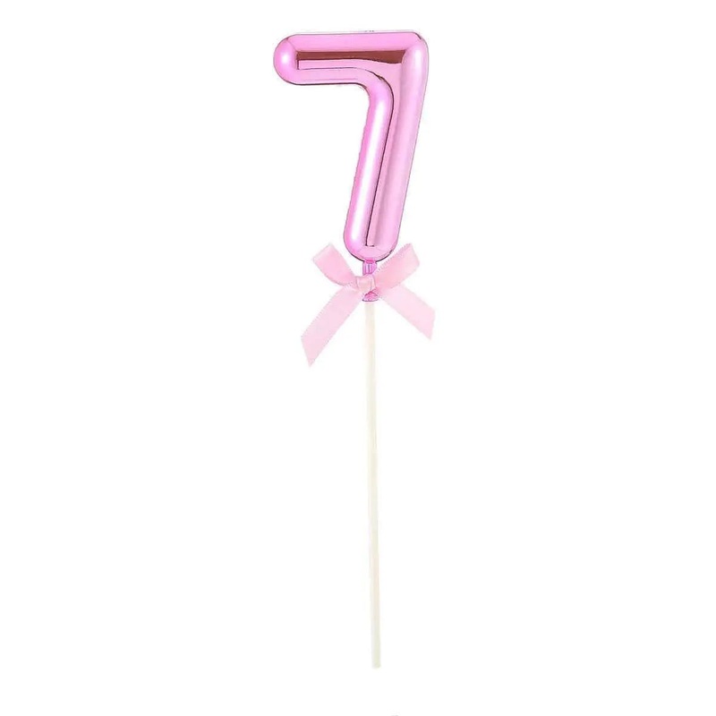 Cake Topper Number '7' - Pink