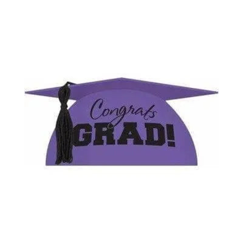 Graduation Cap Cake Topper - Purple