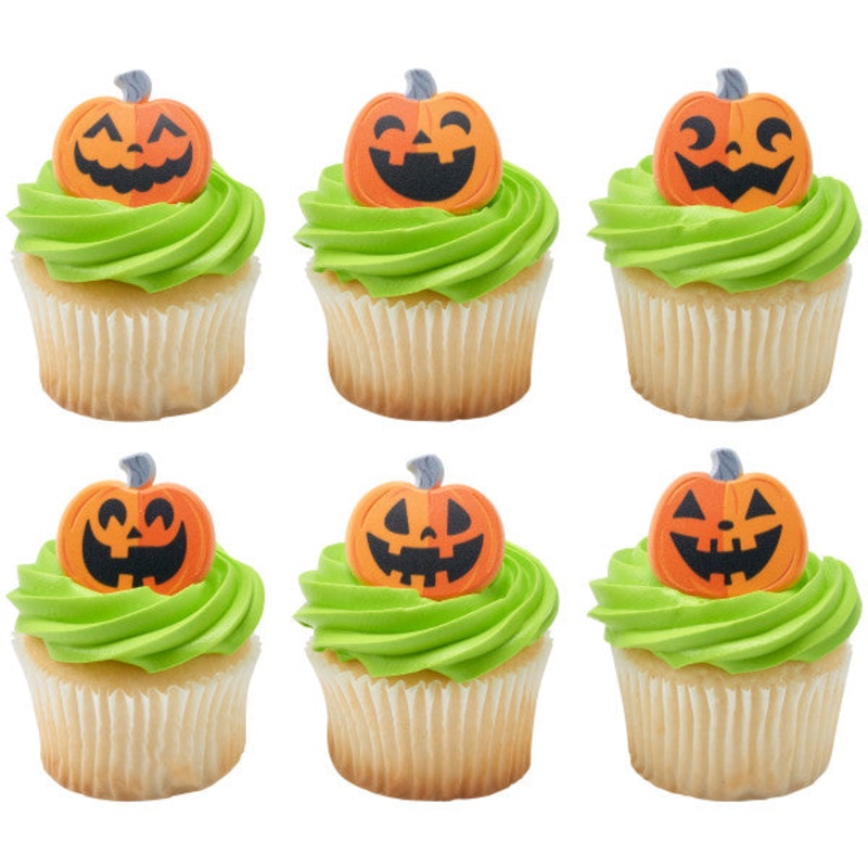Jack-O-Lantern Cupcake Rings 12ct