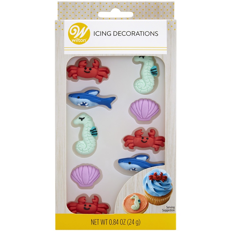 Sea life Cupcake Icing Decoration, 10 Count