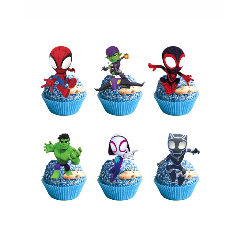 Spidey Birthday Cupcake Toppers, 12 Count