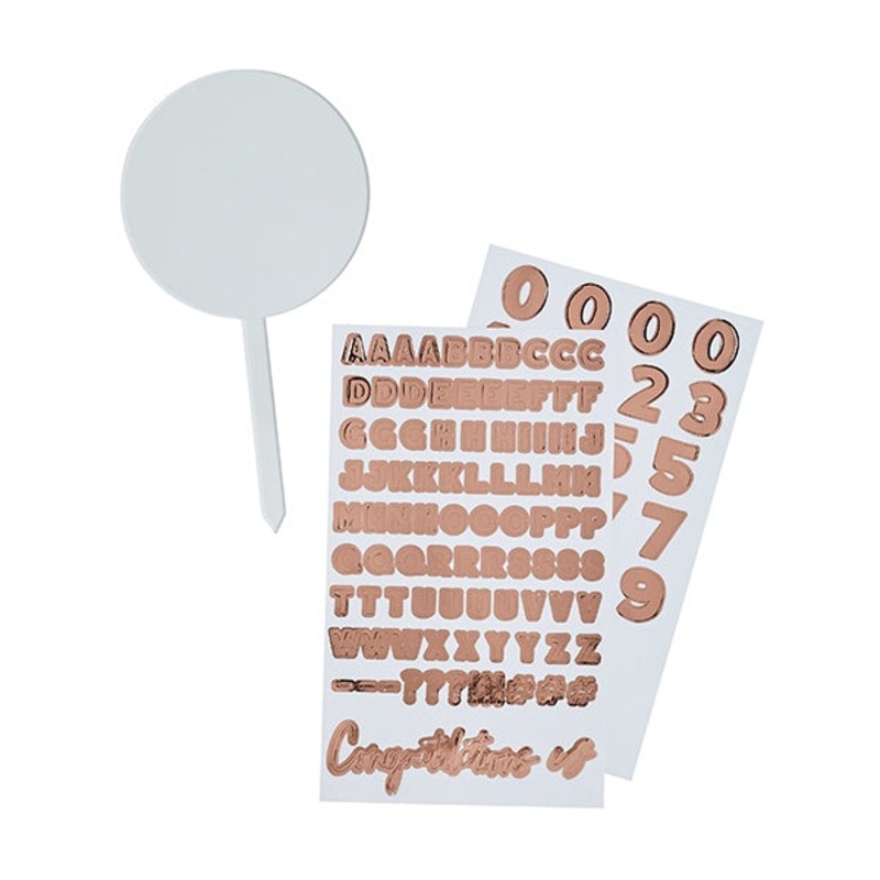 CAKE TOPPER - CUSTOMISABLE - ROSE GOLD