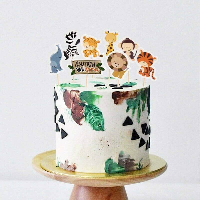 Jungle Animal Cupcake Picks 8pk