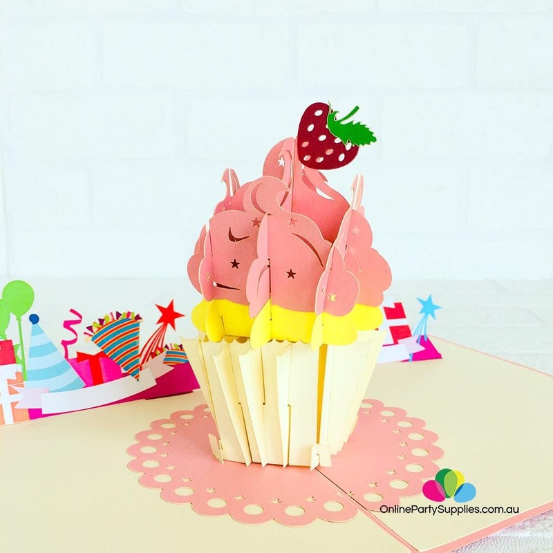 Large Cupcake 3D Pop Up Birthday Card