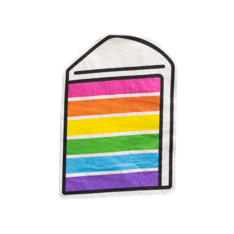 Sprinkles and Smiles Cake Slice Die Cut Napkins