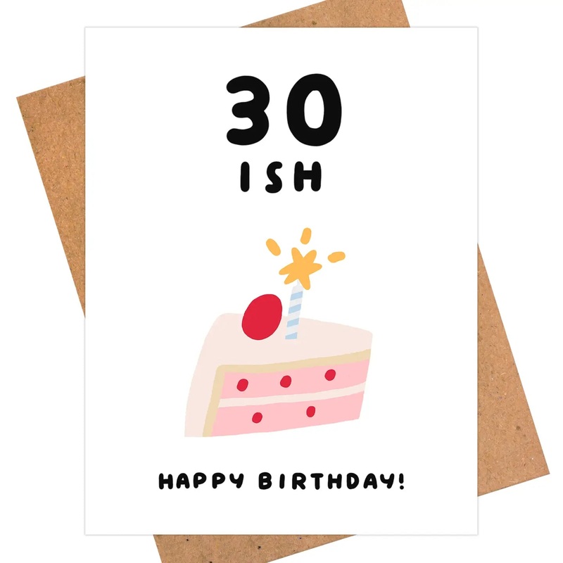 30-ish Cake Birthday Card