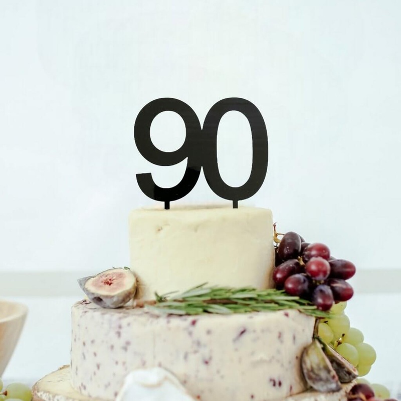 Acrylic Black Age 90 Cake Topper