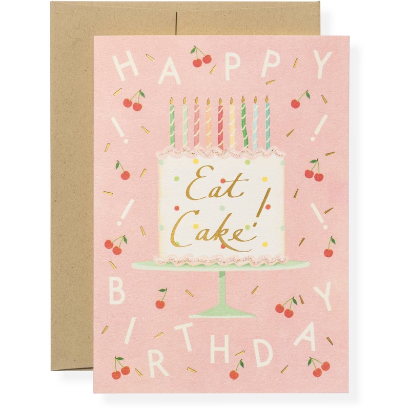Eat Cake Greeting Card