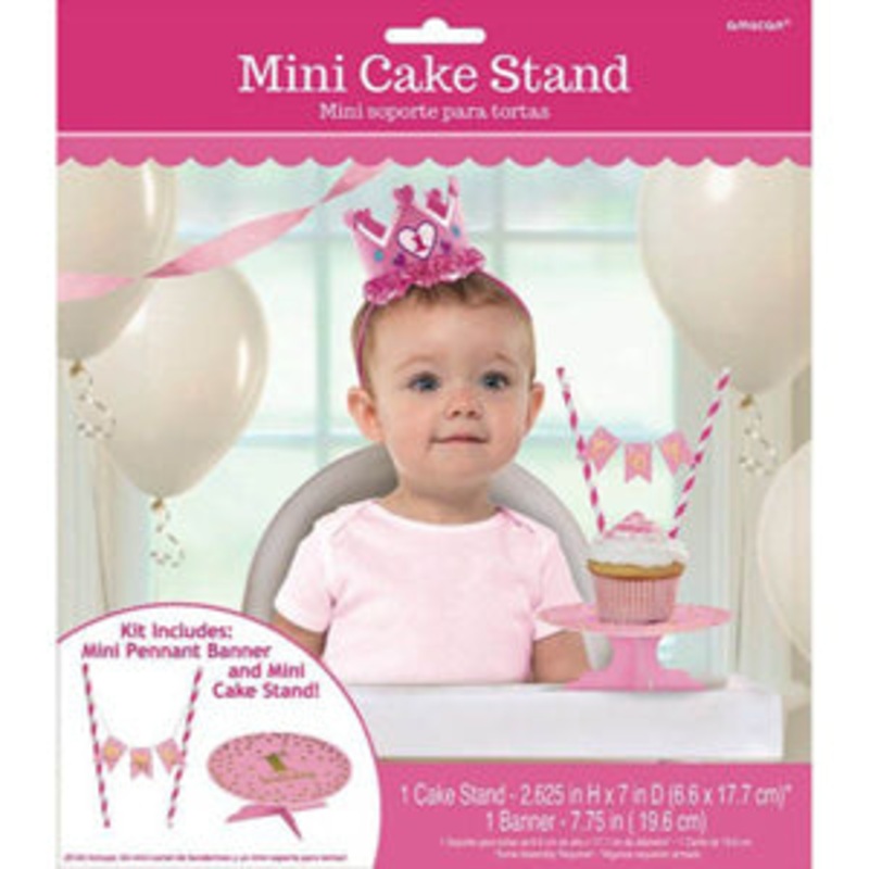 1st Birthday Girl Mini Cake Stand Kit