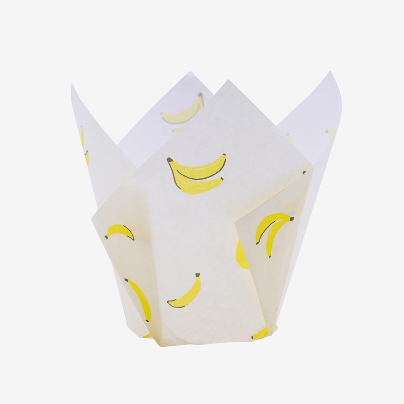 24 caissettes  cupcake bananes