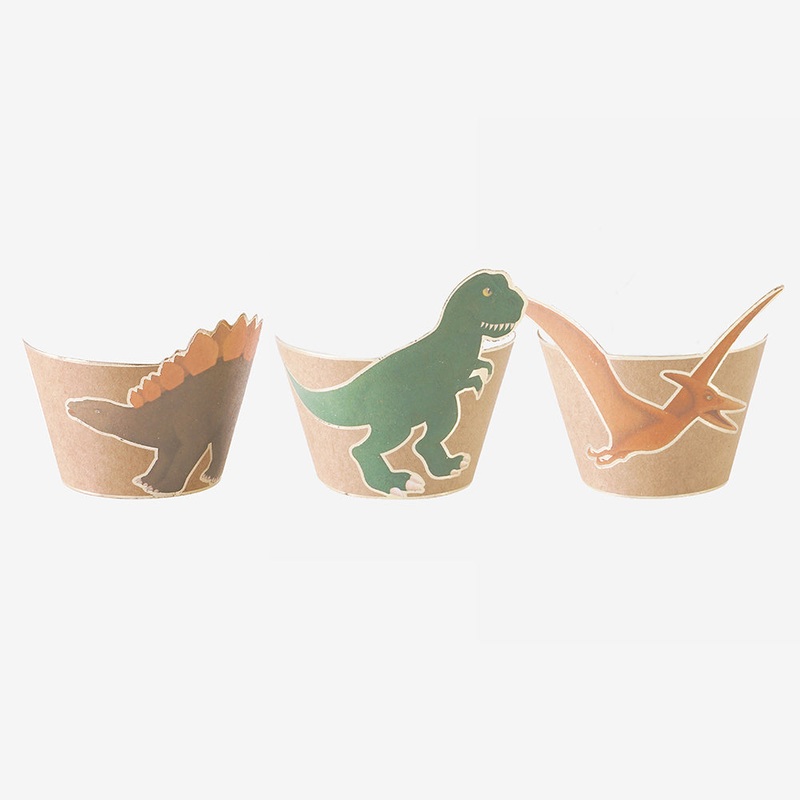 6 habillages  cupcake dino