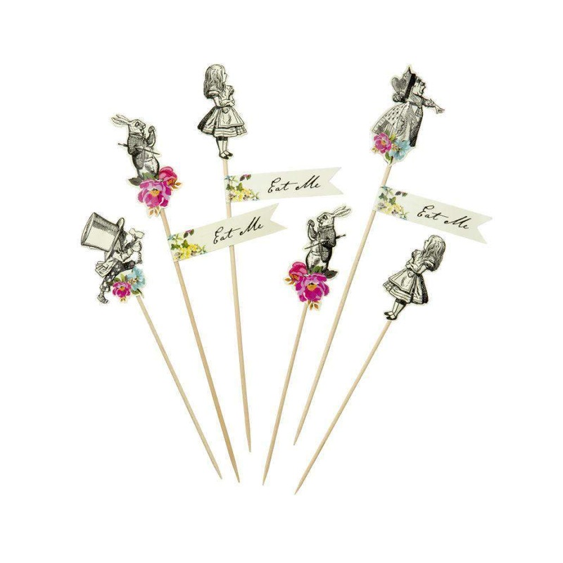 Alice in Wonderland Cake Topper 12PK