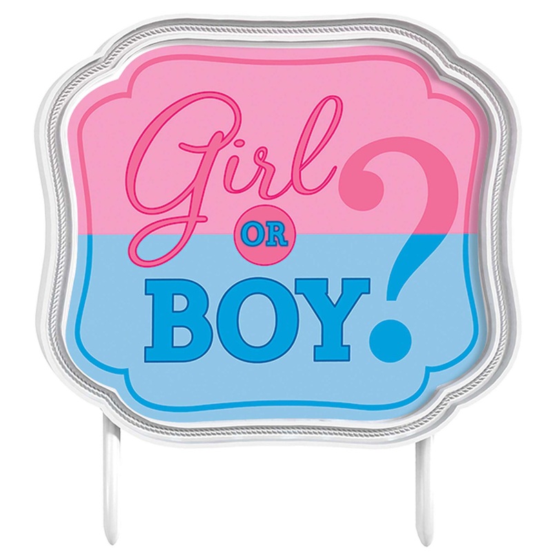 Baby Shower - Girl Or Boy? Plastic Cake Topper