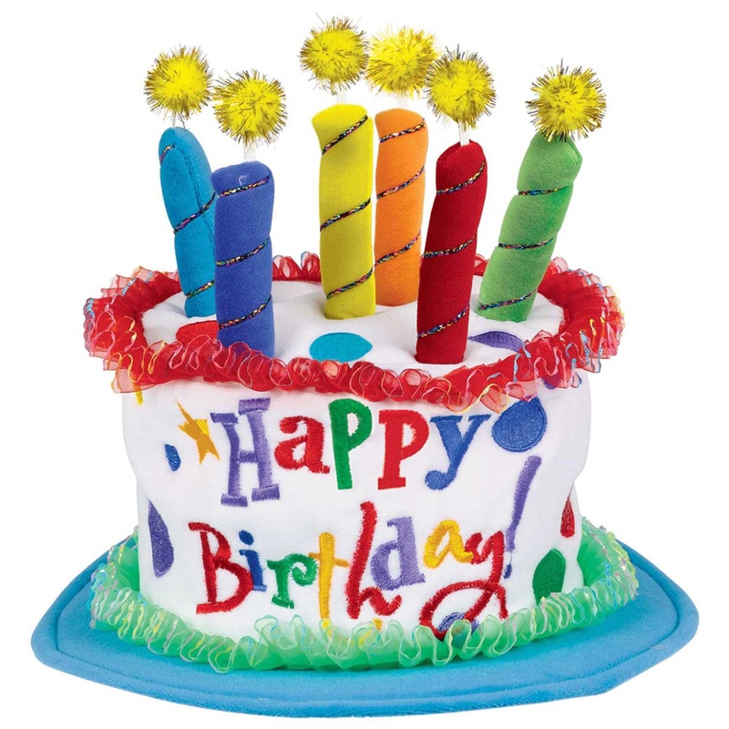 Boy Birthday Cake Hat 7 x 7in