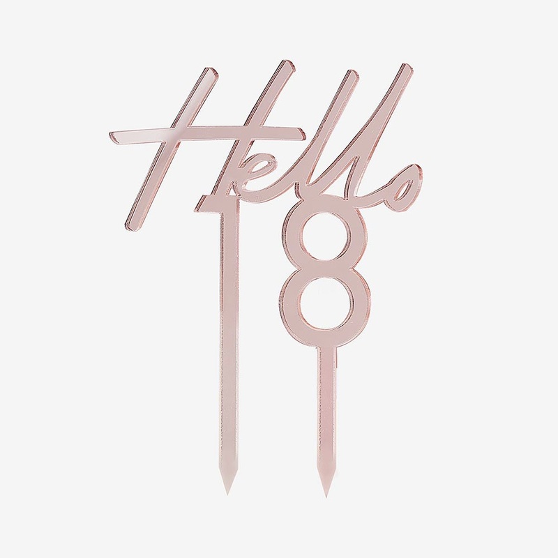 Cake topper 18 ans rose gold