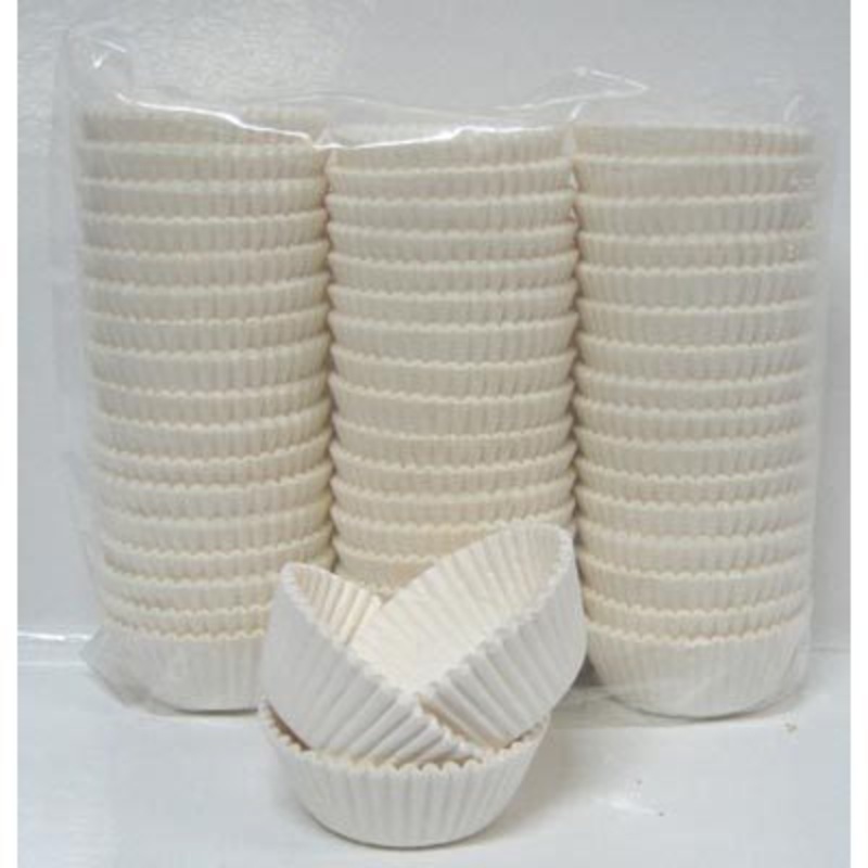Cup Cake Cases White (38 x 21mm) (1000 Pcs)