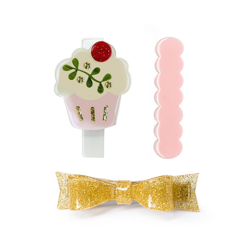 Cupcake Bowtie Alligator Clips