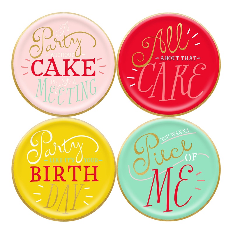 Hip Hip Hooray Cake Paper Plate Set