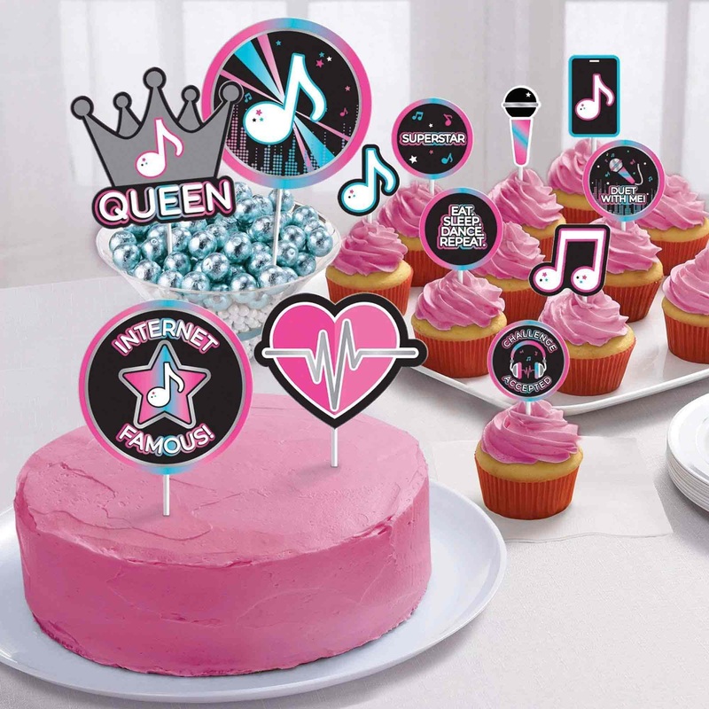 Internet Famous Cake Topper Kit Paper, 12pcs