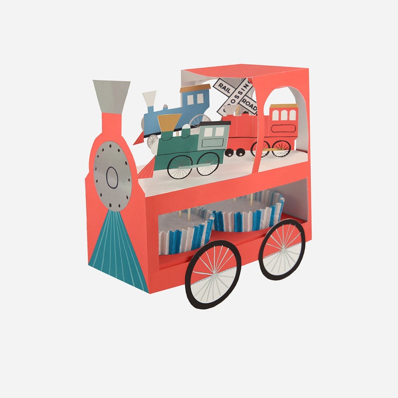 Kit cupcakes et toppers train
