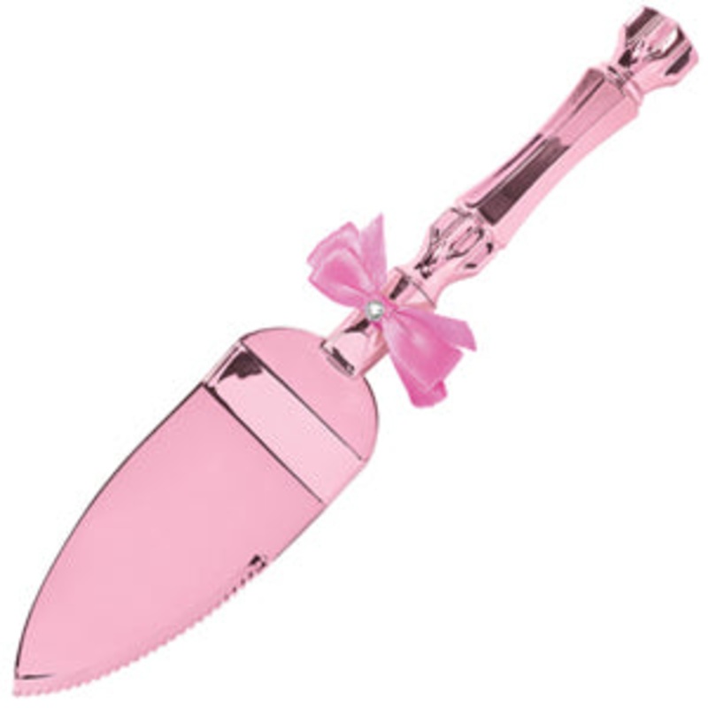 Oh Baby! Girl Pink Plastic Cake Server 10in
