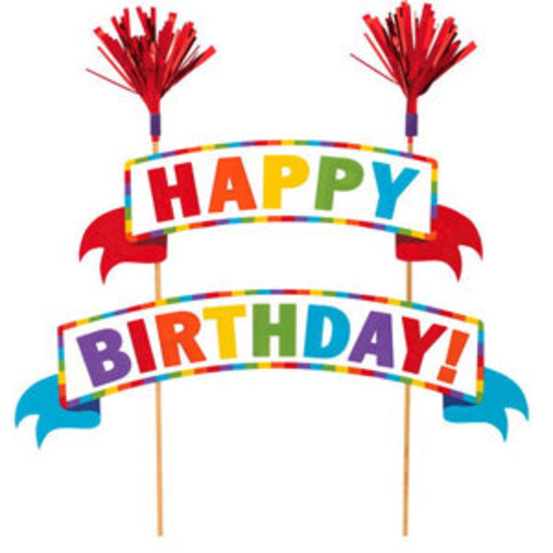 Primary Happy Birthday Cake Banner