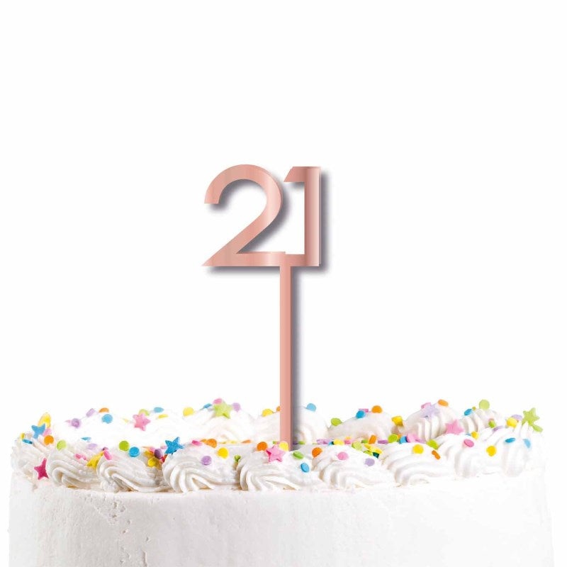 Rose Gold 21st Cake Topper