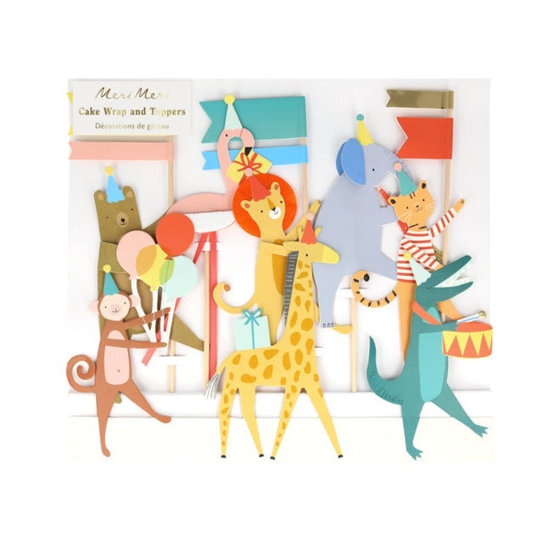 Animal parade cake topper