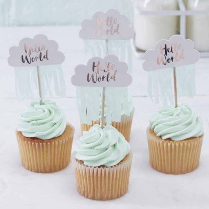 BABY SHOWER CUP CAKE TOPPERS