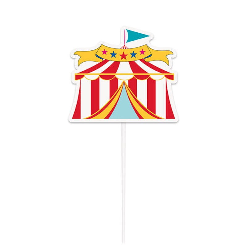 Circus Tent Cake Topper 1pc