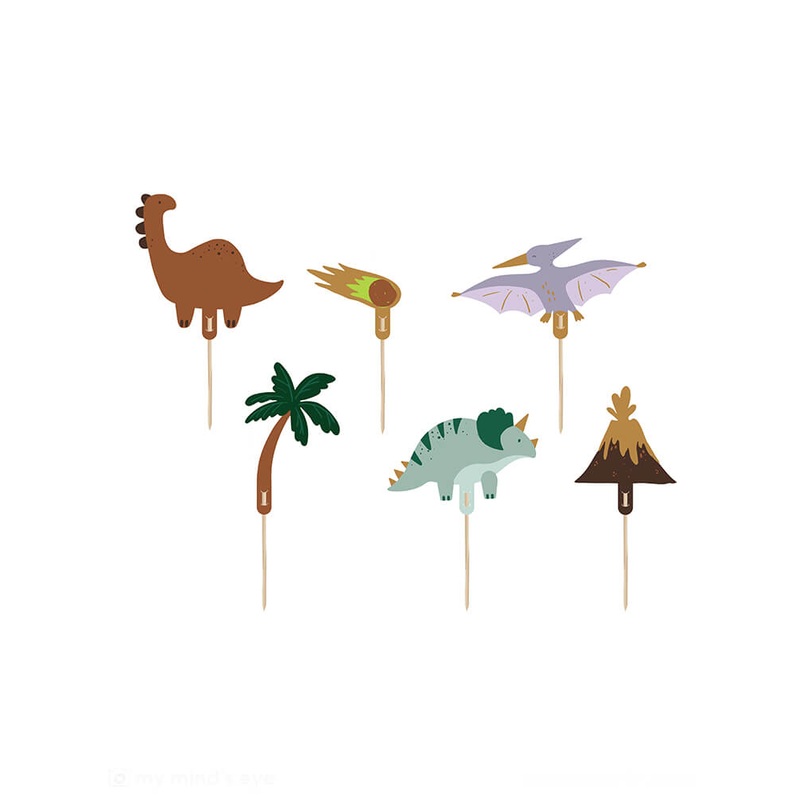 Dinosaur Cake Toppers (Set of 6)