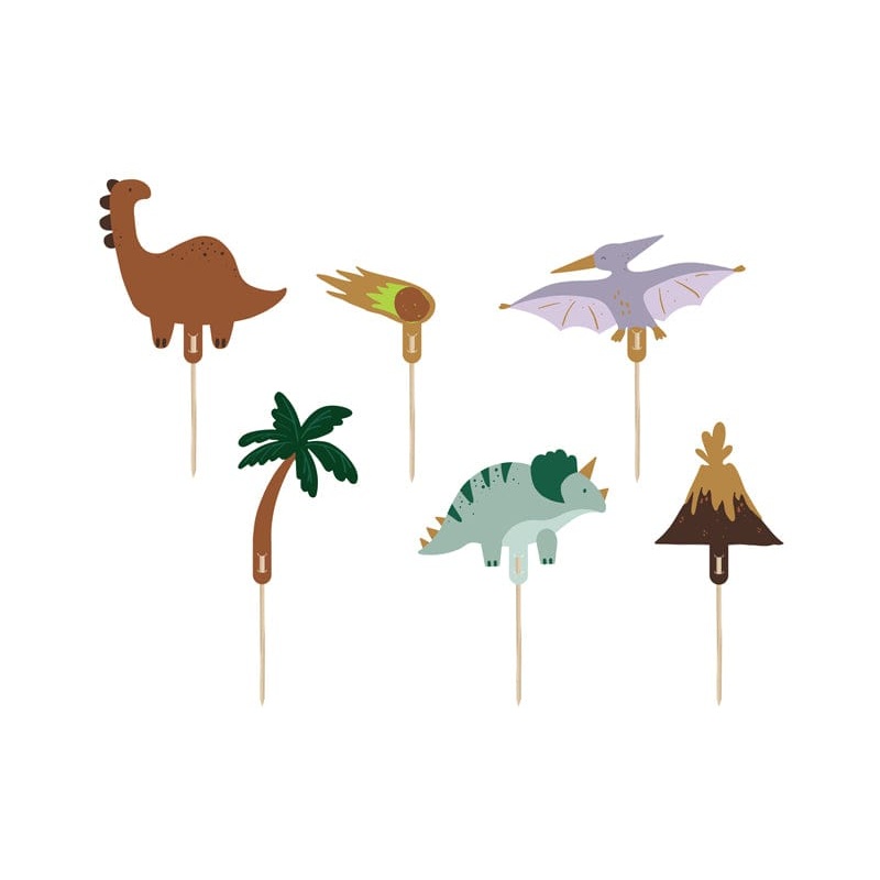 Dinosaur Party Cake Toppers x 6