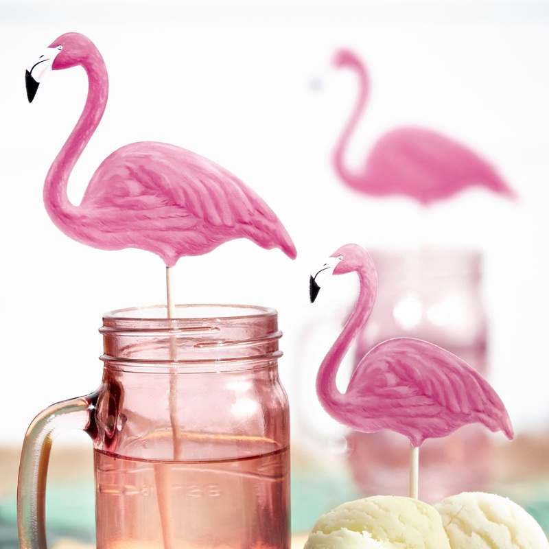 Flamingo Party Cupcake Toppers x 6