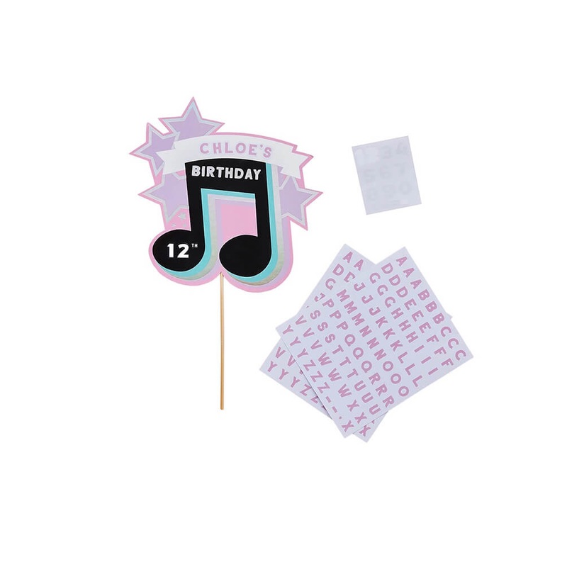 Personalized Musical Note Cake Topper
