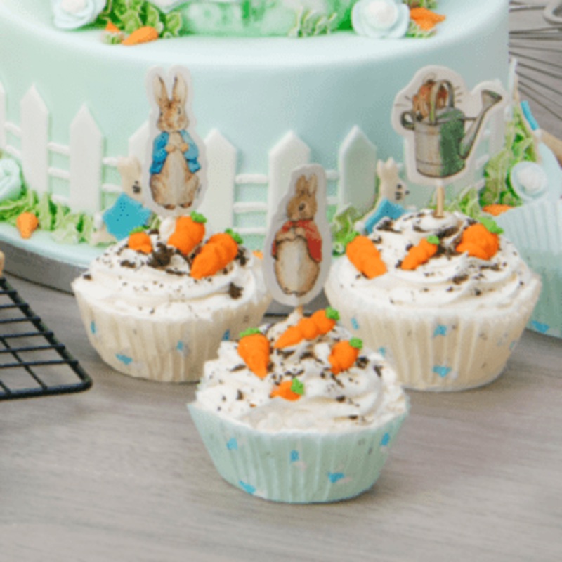 Peter Rabbit Cupcake Cake Toppers - Set of 12
