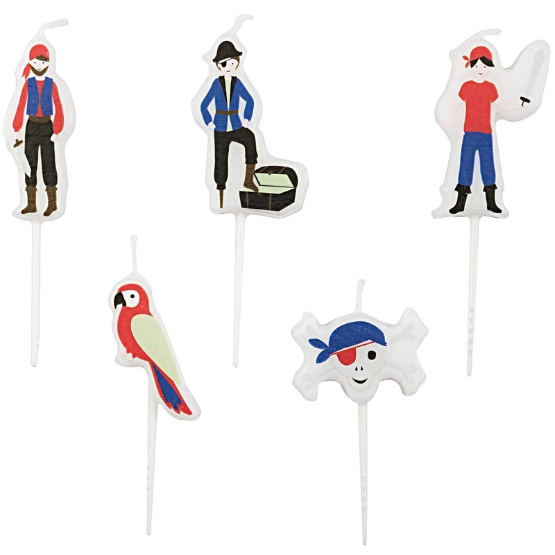 Pirate Theme Cake Candles  Set of 5