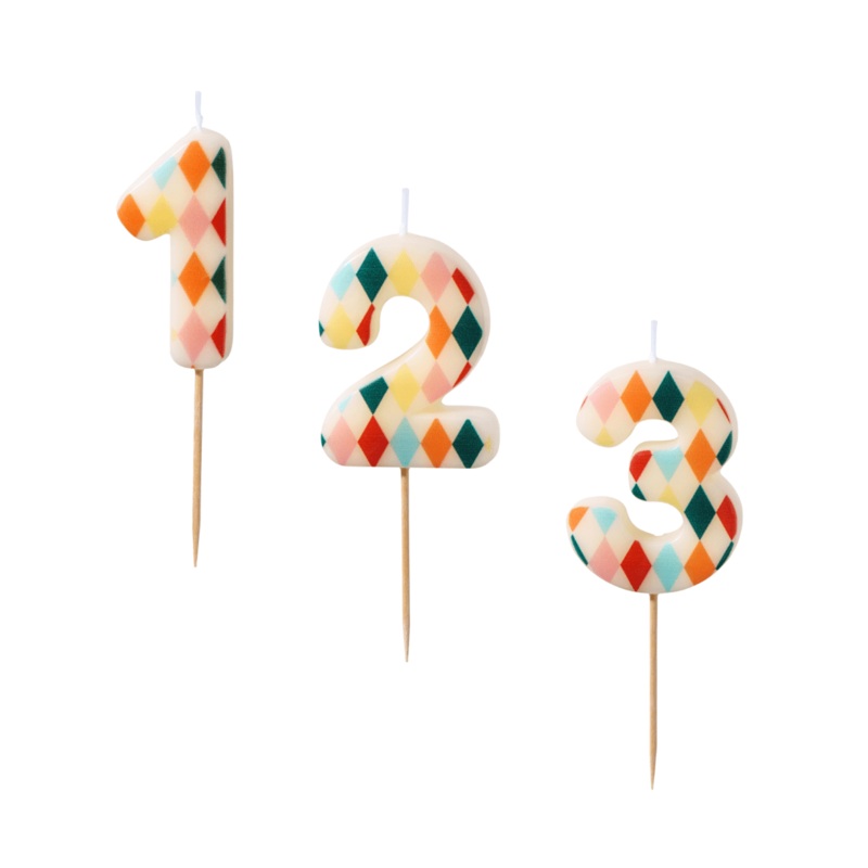 Rhombus Number Cake Candles (0-9)