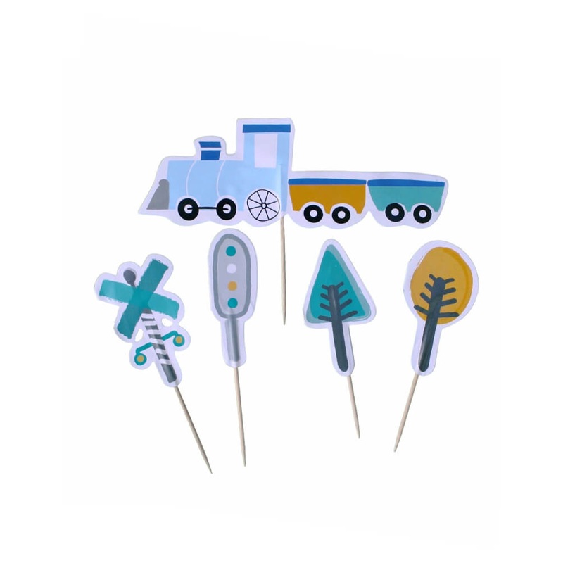 Steam Train Cupcake Toppers (Set of 12)