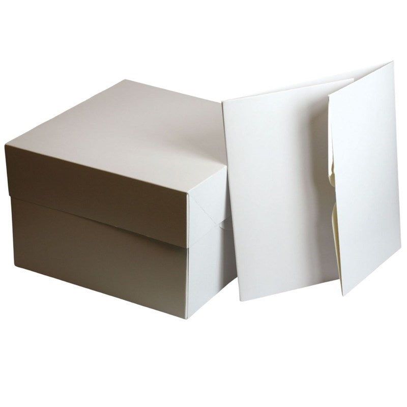 White Cake Boxes 12'' 304 X 152 mm sq