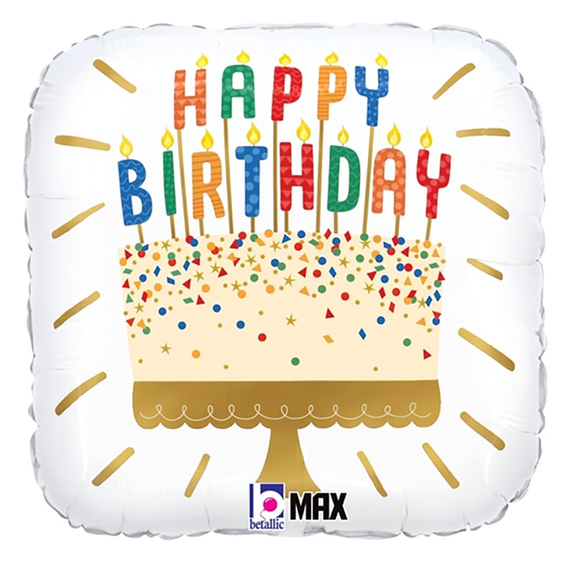 Birthday Cake Candles 18 Balloon