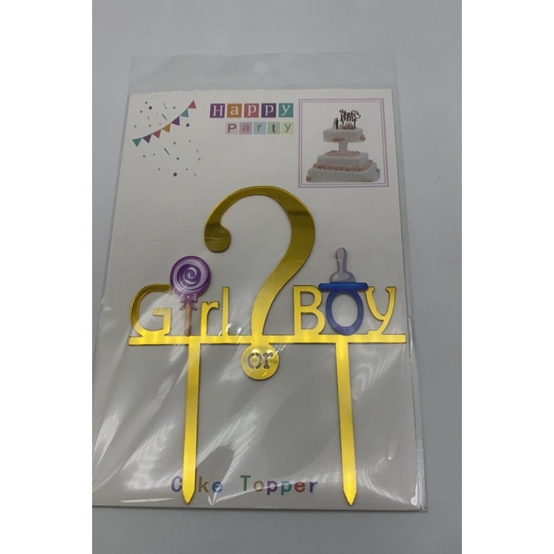 Gender Reveal Cake Topper