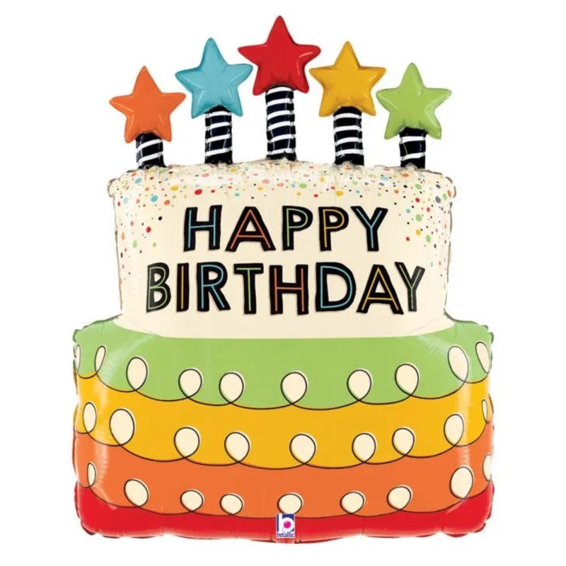 Happy Birthday Cake with Candles 31 Balloon