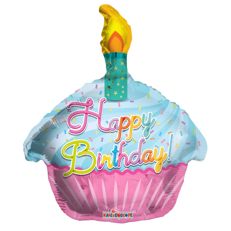 Happy Birthday Pink Cupcake 18 Balloon