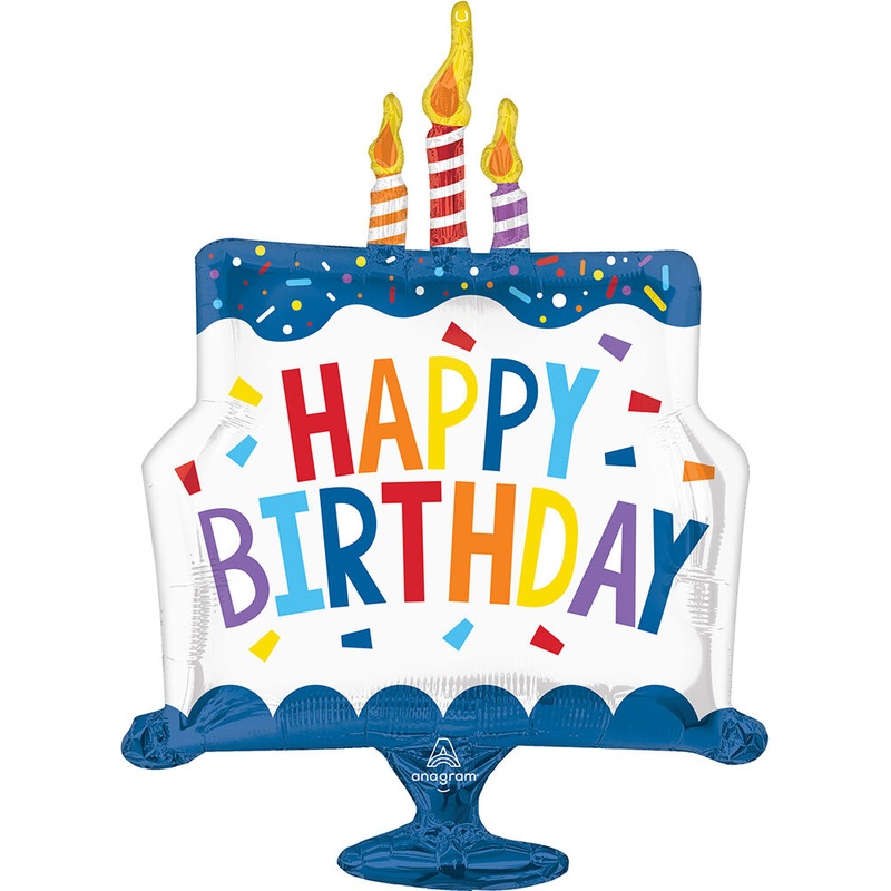 Happy Birthday Tiered Cake 29" Balloon