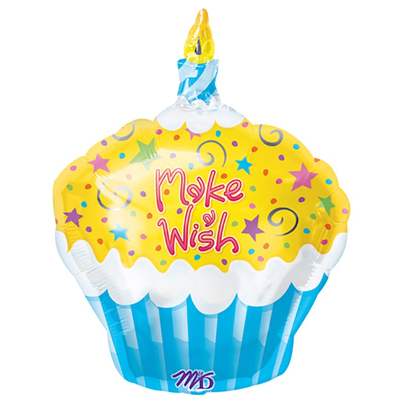 Make A Wish Cupcake 18 Balloon