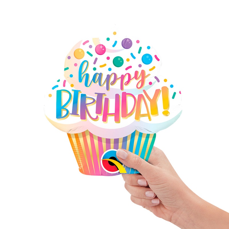 Mini Birthday Ombr Cupcake (air-fill Only) 14 Balloon