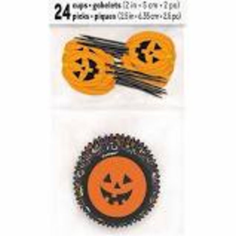 Pumpkin Food Picks and Cupcake Liners