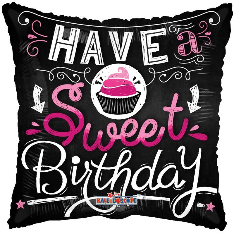 18 Birthday Cupcake On Black - (Single Pack). 19712-18